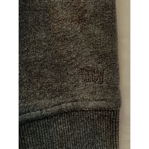 Fitted Gray Lucy Zip-Up Hooded Sweatshirt - Picture 4 of 4